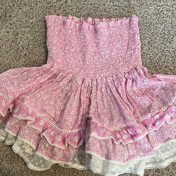 SUNDAY SAINT-TROPEZCLOE FLOWERS TOP & SKIRT PINK - Picture 4 of 6